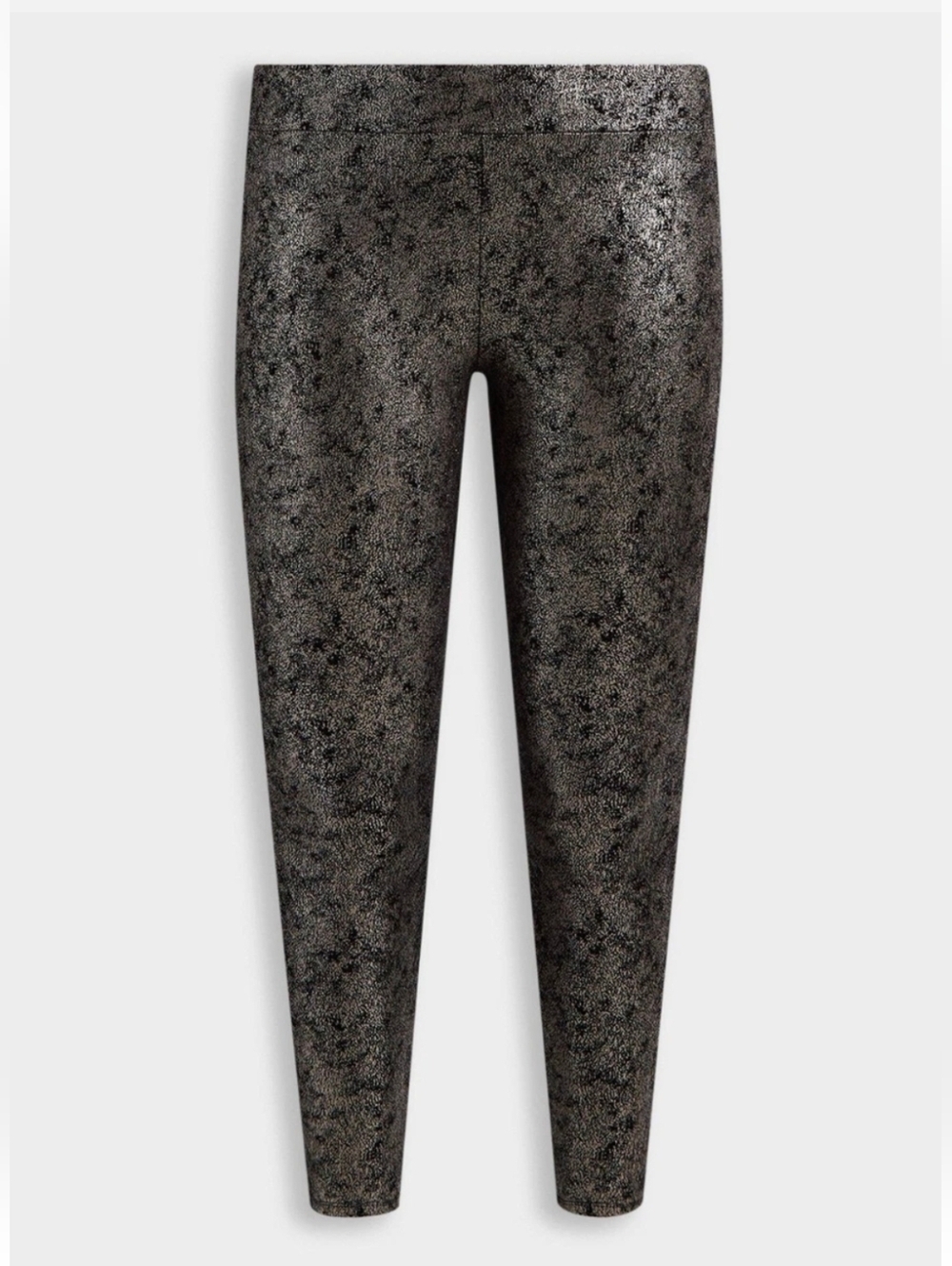 Torrid Full Length Signature Waist metallic pewter Crackle Legging size 4x NWOT